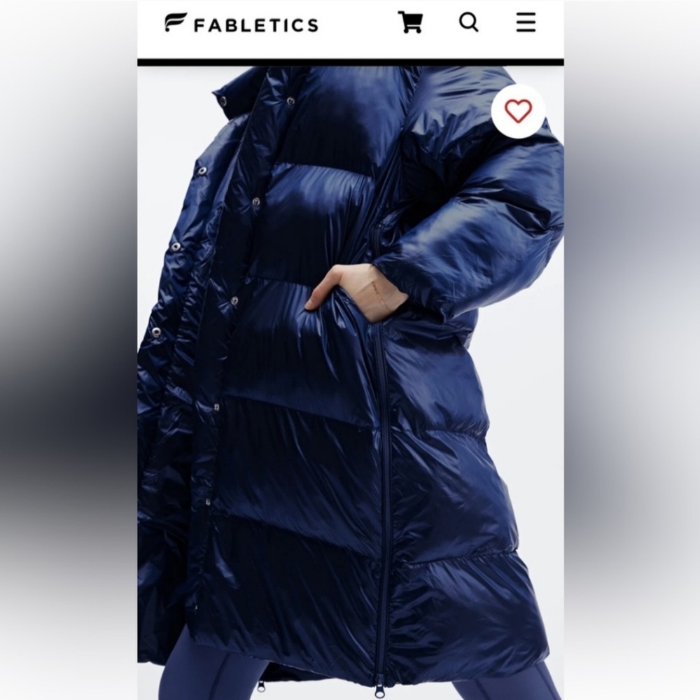 Fabletics Adeline Shine Oversize Long Puffer Coat XL - Picture 3 of 10